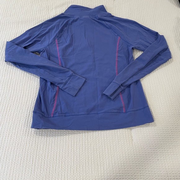 PINK by Victorias Secret blue pink pullover 1/4 zip size medium - Picture 2 of 3